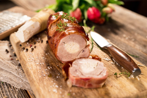 Bacon Wrapped Jalapeño Cream Cheese Stuffed Loin